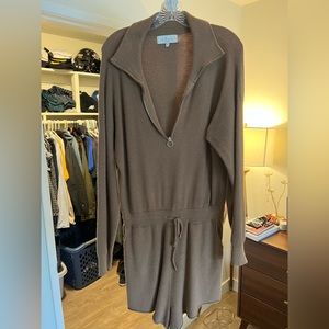 Tan sweater romper